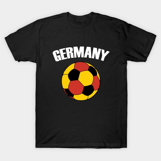 Germany Football - German Flag Soccer Ball T-Shirt by TheInkElephant